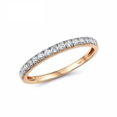 Kuldsõrmus teemantidega 0013111000134 hind ja info | Sõrmused | kaup24.ee
