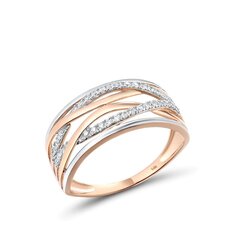 Kuldsõrmus teemantidega 0013110800203 hind ja info | Sõrmused | kaup24.ee