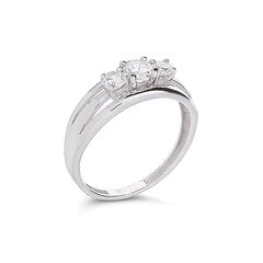 Серебряное кольцо с цирконами 0006064500200 цена и информация | Кольцо | kaup24.ee