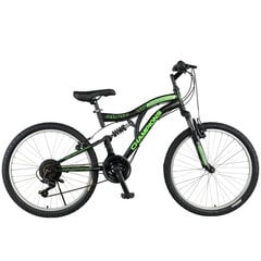 Подростковый велосипед Champions 24 Arizona (ARI.2402) черный/зеленый цена и информация | Велосипеды | kaup24.ee