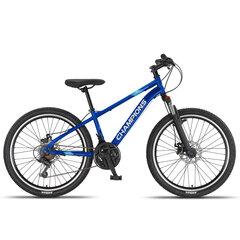 Подростковый велосипед Champions 24 Kaunos DB (KAU.2422D) синий цена и информация | Велосипеды | kaup24.ee
