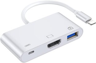 Адаптер для телефона/планшета с кабелем Lightning to HD TV цена и информация | Адаптеры и USB-hub | kaup24.ee