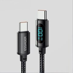 Essager USB Type-C kaabel 100W koos ekraaniga hind ja info | Mobiiltelefonide kaablid | kaup24.ee