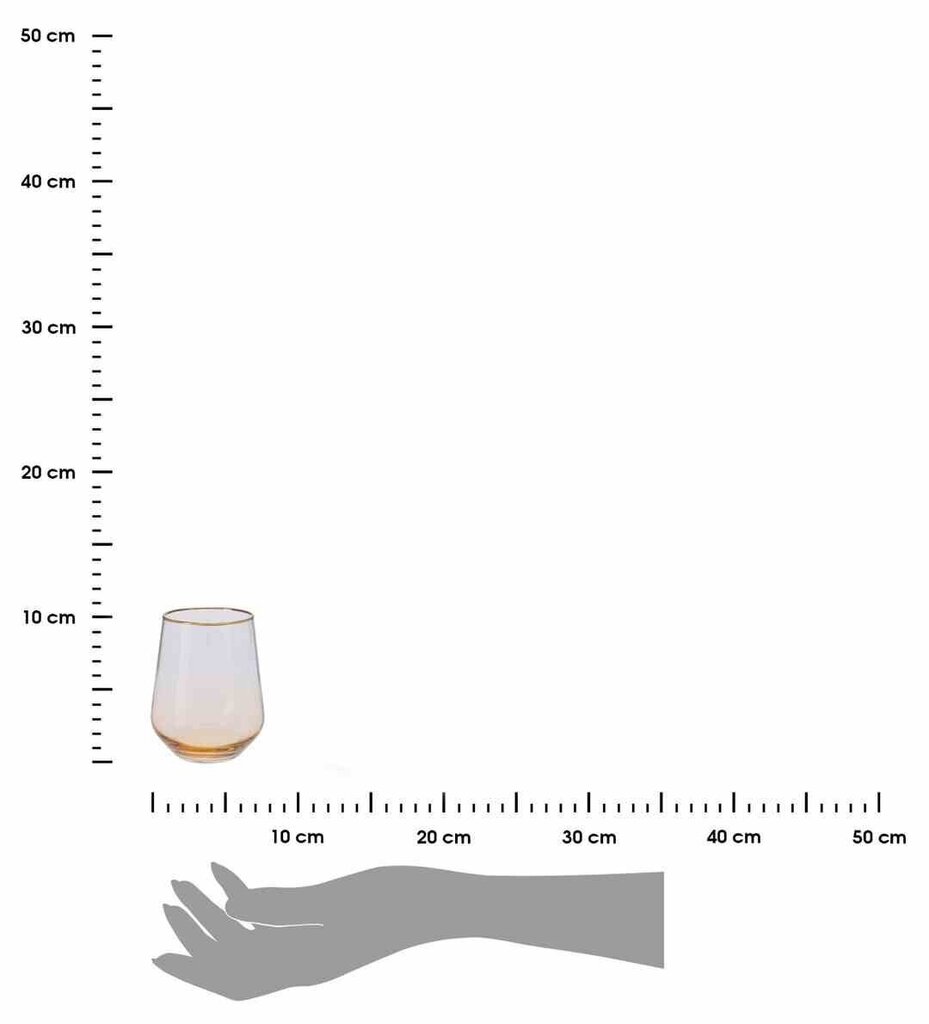 Kuldse äärega klaas, 425 ml цена и информация | Klaasid, tassid ja kannud | kaup24.ee