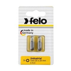 Kruvikeeraja otsikud Felo Torx 20, 25 mm, 2 tk цена и информация | Механические инструменты | kaup24.ee