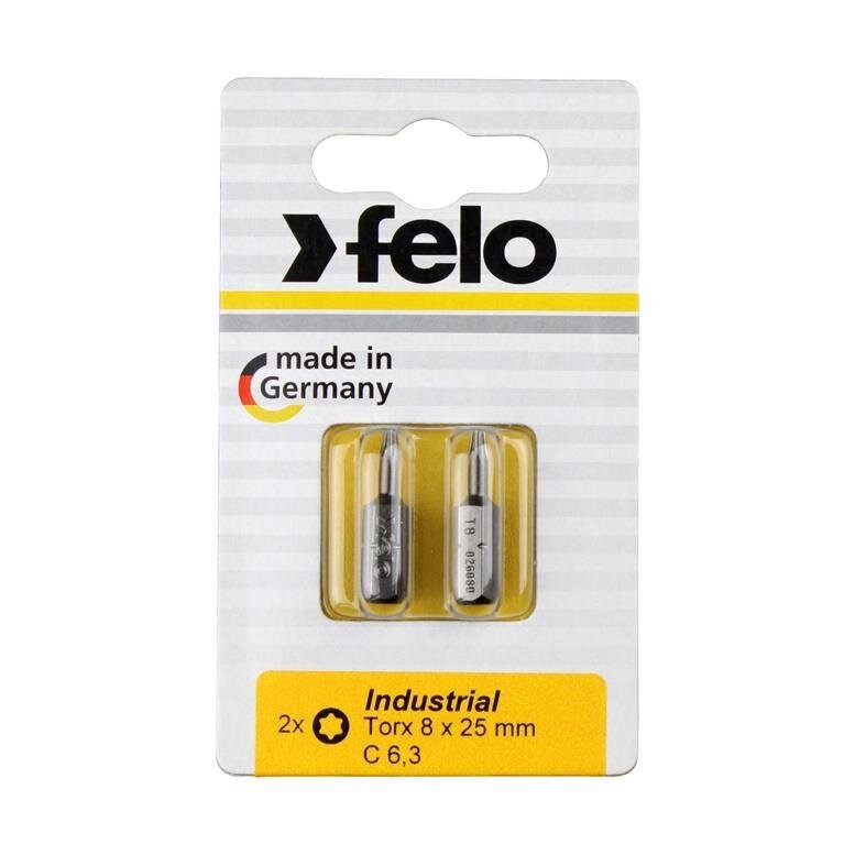 Kruvikeeraja otsikud Felo Torx 8, 25 mm, 2 tk цена и информация | Käsitööriistad | kaup24.ee