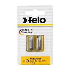 Kruvikeeraja otsikud Felo Torx 40, 25 mm, 2 tk hind ja info | Käsitööriistad | kaup24.ee