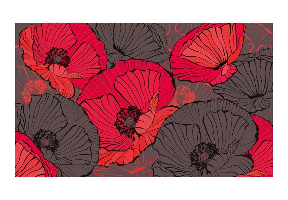 Fototapeet - Pleated poppies hind ja info | Fototapeedid | kaup24.ee