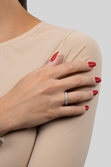 Brilio Silver pronkssõrmus läbipaistvate tsirkoonidega RI059R цена и информация | Sõrmused | kaup24.ee
