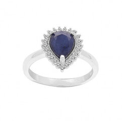 Brilio Silver Роскошное серебряное кольцо с сапфиром R-FS-5627S цена и информация | Кольцо | kaup24.ee