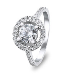 Brilio Silver Роскошное серебряное кольцо с прозрачными цирконами RI032W цена и информация | Кольцо | kaup24.ee