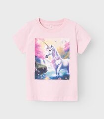 Детская футболка Name It, розовый цена и информация | Рубашки для девочек | kaup24.ee