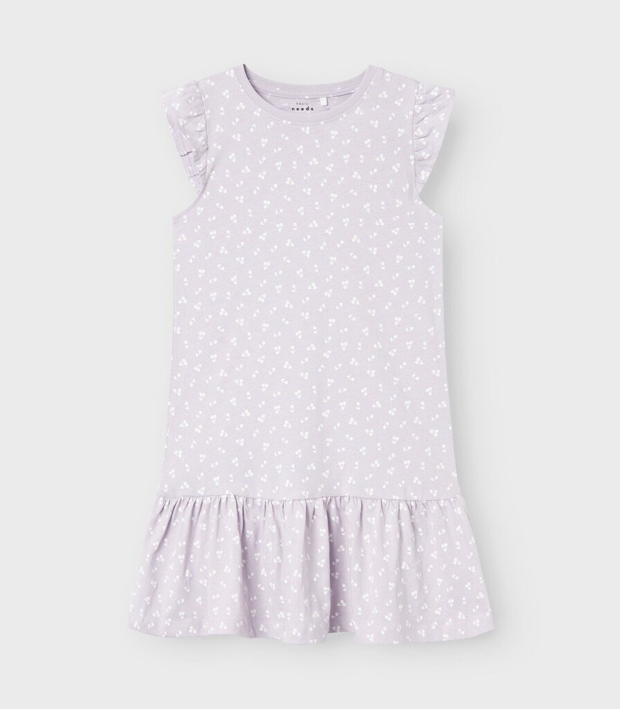 Name It laste kleit, lilla/valge цена и информация | Tüdrukute kleidid | kaup24.ee