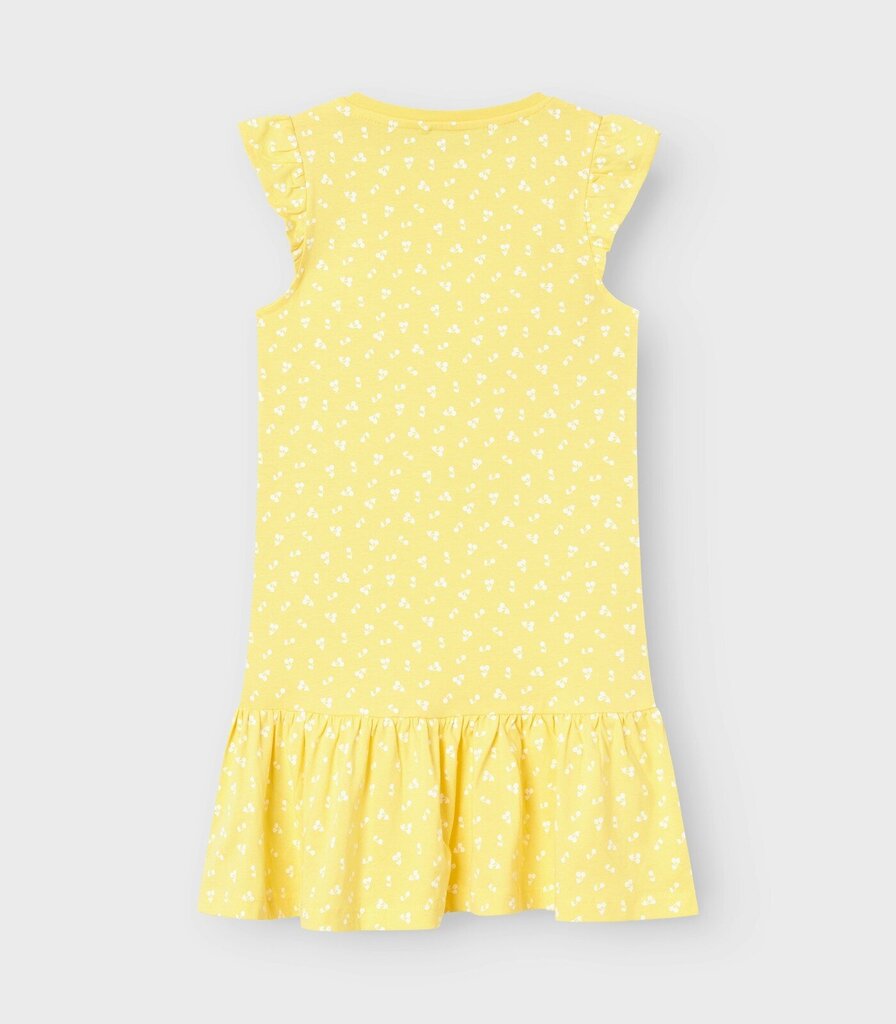 Name It laste kleit, kollane/valge цена и информация | Tüdrukute kleidid | kaup24.ee