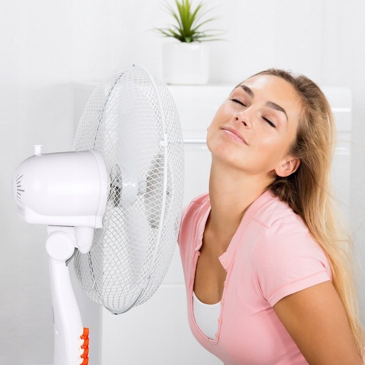 Ventilaator koos alusega 45 W valge hind ja info | Ventilaatorid | kaup24.ee