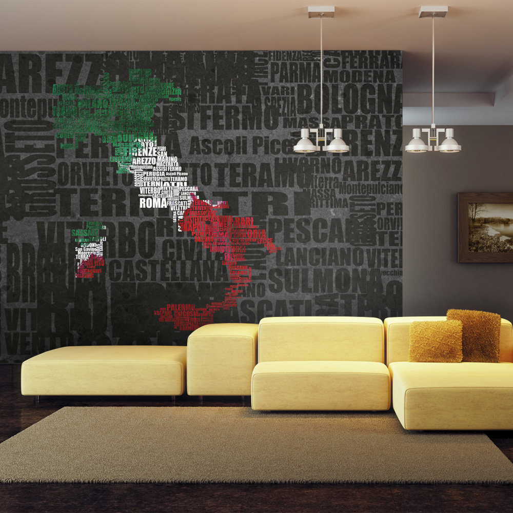 Fototapeet - Text map of Italy цена и информация | Fototapeedid | kaup24.ee