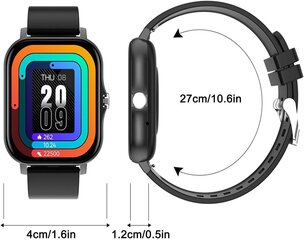 NAHIBU GT20 Y13 Умные фитнес-часы Bluetooth, черные цена и информация | Смарт-часы (smartwatch) | kaup24.ee