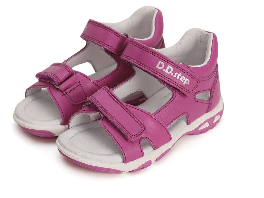 Nahast sandaalid tüdrukutele D.D.STEP.G290-41965CM.Pink. hind ja info | Laste sandaalid | kaup24.ee