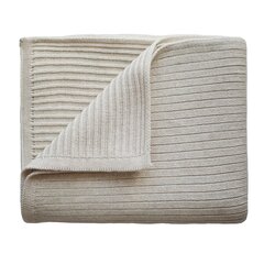 Mushie orgaanilisest puuvillast tekk, 100x80cm - Ribbed Beige Melange цена и информация | Детские подушки, конверты, спальники | kaup24.ee