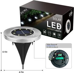 Päikeseenergia LED maavalgustid ZGWJ, 8 tk hind ja info | Aia- ja õuevalgustid | kaup24.ee