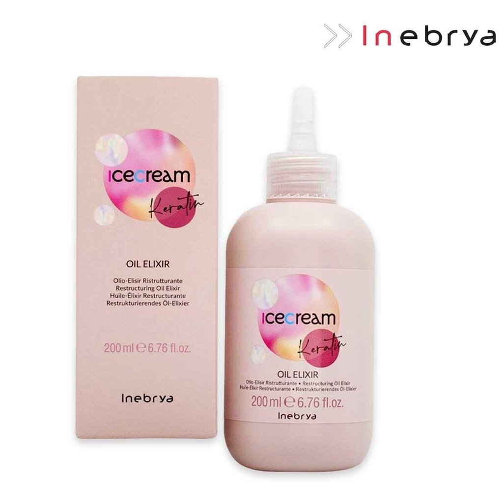 Inebrya IC Keratin Elixir Oil, 200ml цена и информация | Maskid, õlid, seerumid | kaup24.ee