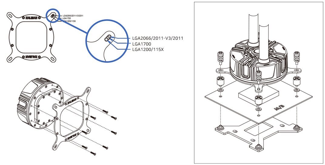 Zalman ZM-1700MKB Inteli paigalduskomplekt hind ja info | Sülearvuti tarvikud | kaup24.ee