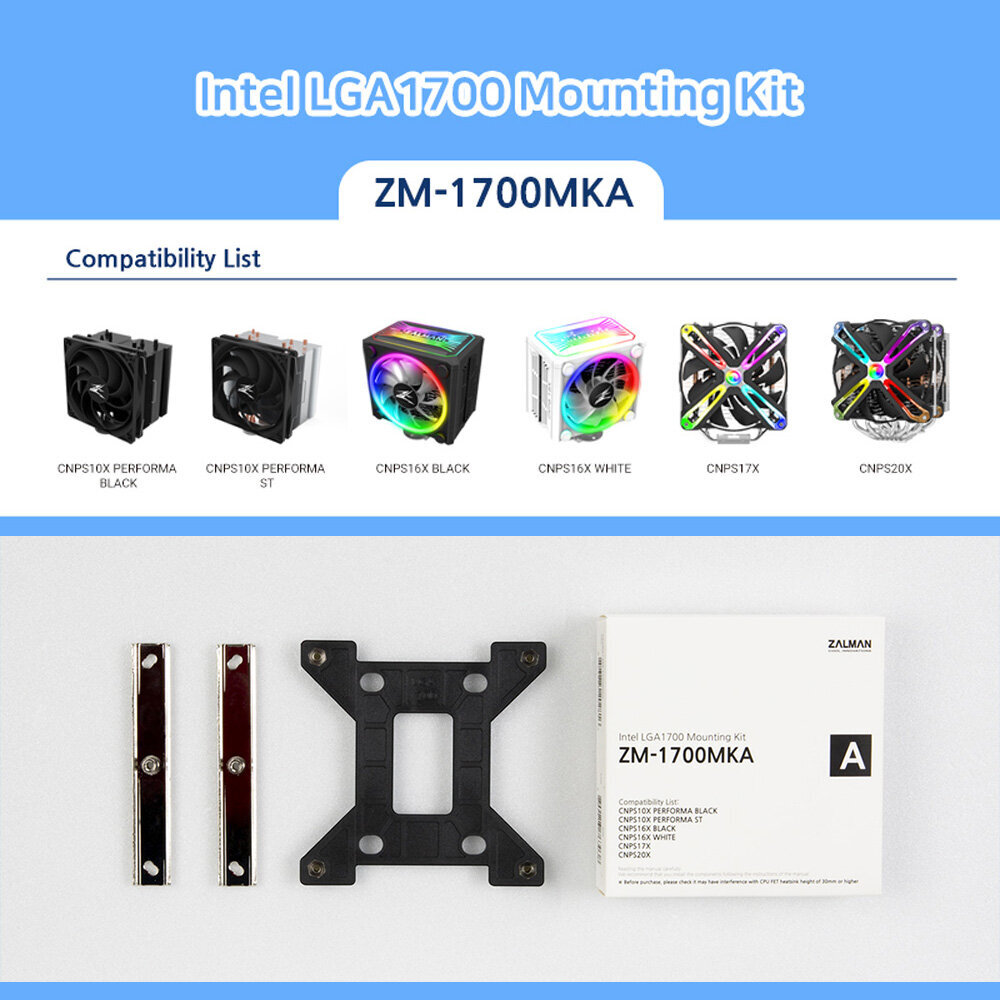 Zalman ZM-1700MKA Inteli paigalduskomplekt цена и информация | Rahakontrollimise masinad | kaup24.ee