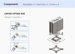 Zalman ZM-1700MKD Inteli paigalduskomplekt hind ja info | Lisatarvikud korpustele | kaup24.ee