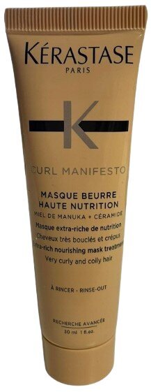 Juuksemask, Kerastase Curl Manifesto Masque Beurre Haute Nutrition, 30 ml цена и информация | Maskid, õlid, seerumid | kaup24.ee