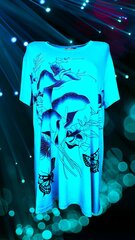 темно-синяя удлиненная блузка больших размеров с аппликацией цена и информация | Туники | kaup24.ee