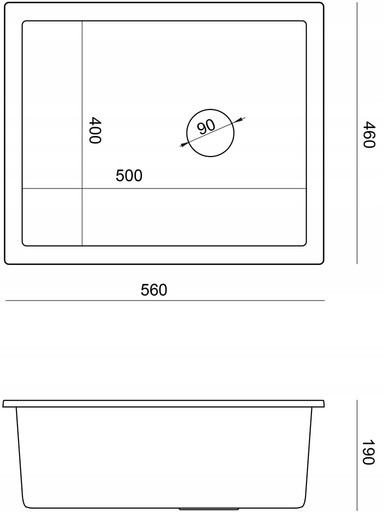 Valamu Salix, hall kroom hind ja info | Köögivalamud | kaup24.ee