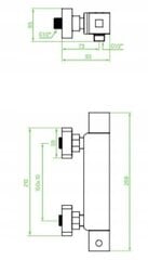 Dušisegisti termostaatsein Kvadrato цена и информация | Смесители | kaup24.ee