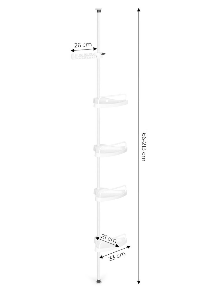 Vannitoa riiul ModernHome PJJBR1006-04 hind ja info | Vannitoa sisustuselemendid ja aksessuaarid | kaup24.ee