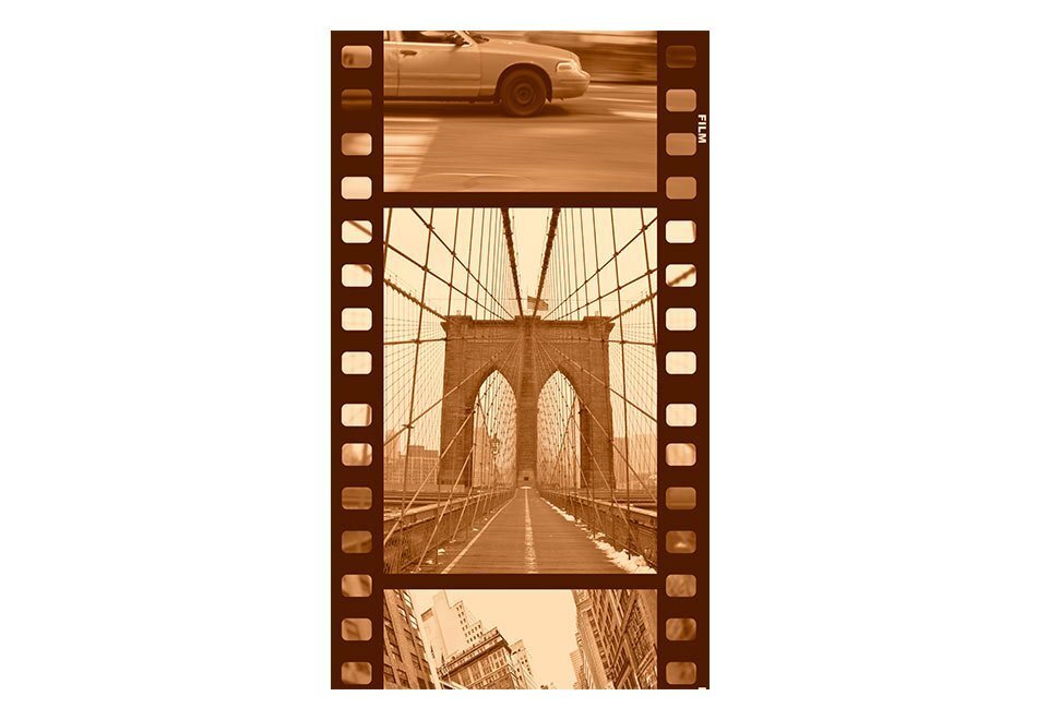 Fototapeet - New York - Collage (sepia) hind ja info | Fototapeedid | kaup24.ee