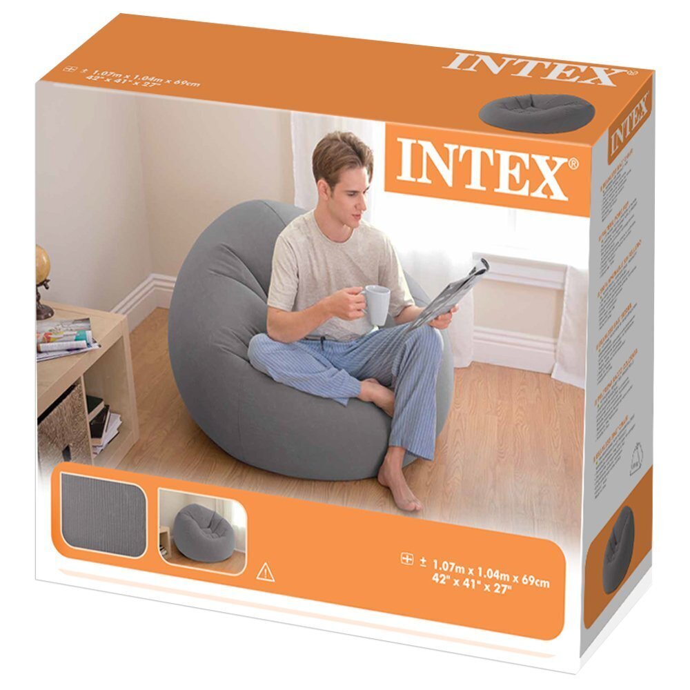 Täispuhutav tool Intex Beanless Bag, pruun hind ja info | Täispuhutavad madratsid ja mööbel | kaup24.ee