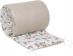 Защита детской кроватки Babymam, 180x30 cm, White/Beige цена и информация | Товары для безопасности детей дома | kaup24.ee