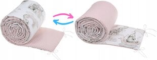 Защита детской кроватки Babymam, 180x30 cm, White/Pink цена и информация | Товары для безопасности детей дома | kaup24.ee