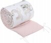 Pehme võrevoodi kaitse Babymam, 180x30 cm, White/Pink цена и информация | Laste ohutustarvikud | kaup24.ee