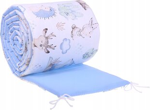 Защита детской кроватки Babymam, 180x30 cm, White/Blue цена и информация | Товары для безопасности детей дома | kaup24.ee