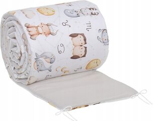 Защита детской кроватки Babymam, 180x30 cm, White/Gray цена и информация | Товары для безопасности детей дома | kaup24.ee