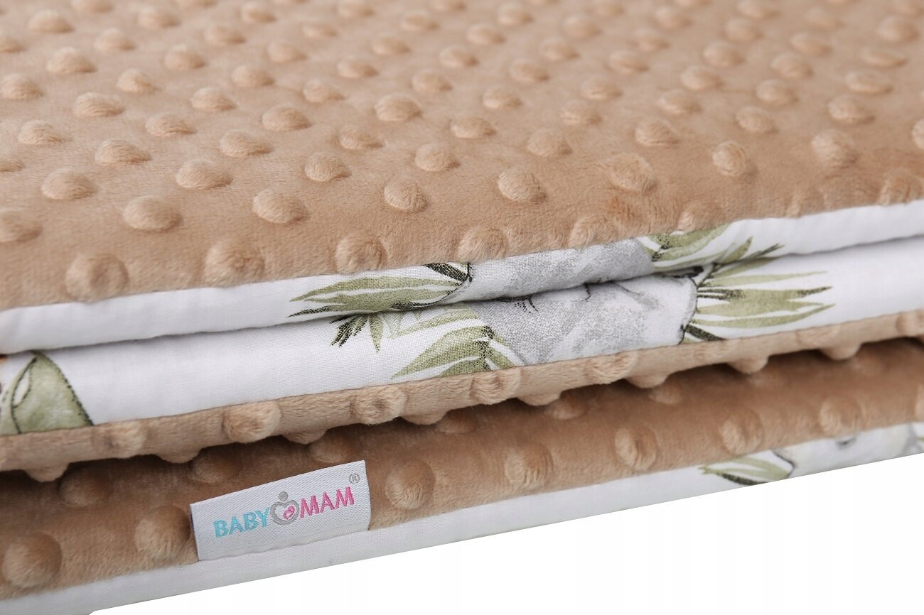 Pehme võrevoodi kaitse Babymam, 180x30 cm, Beige/White цена и информация | Laste ohutustarvikud | kaup24.ee