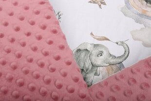 Мягкая защита кроватки Babymam, 180x30 cm, Pink/White цена и информация | Товары для безопасности детей дома | kaup24.ee