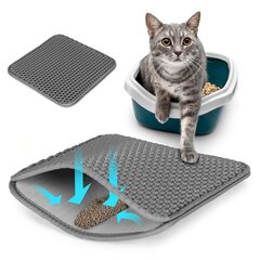 Серый двухслойный коврик для кошачьего туалета цена и информация | Средства по уходу за животными | kaup24.ee