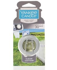 Auto ventilatsiooni klipp Yankee Candle Clean Cotton hind ja info | Küünlad, küünlajalad | kaup24.ee