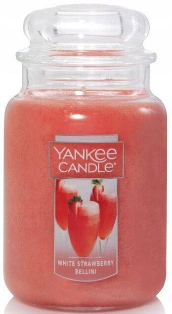 Lõhnaküünal Yankee Candle Large Jar White Strawberry Bell, 623g hind ja info | Küünlad, küünlajalad | kaup24.ee