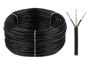 Электрический кабель OMCHA 3x1.5 300/300 V Black цена и информация | Текстильные провода и клеммные колодки | kaup24.ee