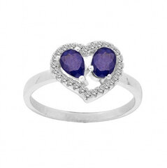 Brilio Silver Романтичное серебряное кольцо с сапфирами R-FS-5648S цена и информация | Кольцо | kaup24.ee