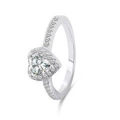 Brilio Silver Романтическое серебряное кольцо Сердце RI047W цена и информация | Кольцо | kaup24.ee