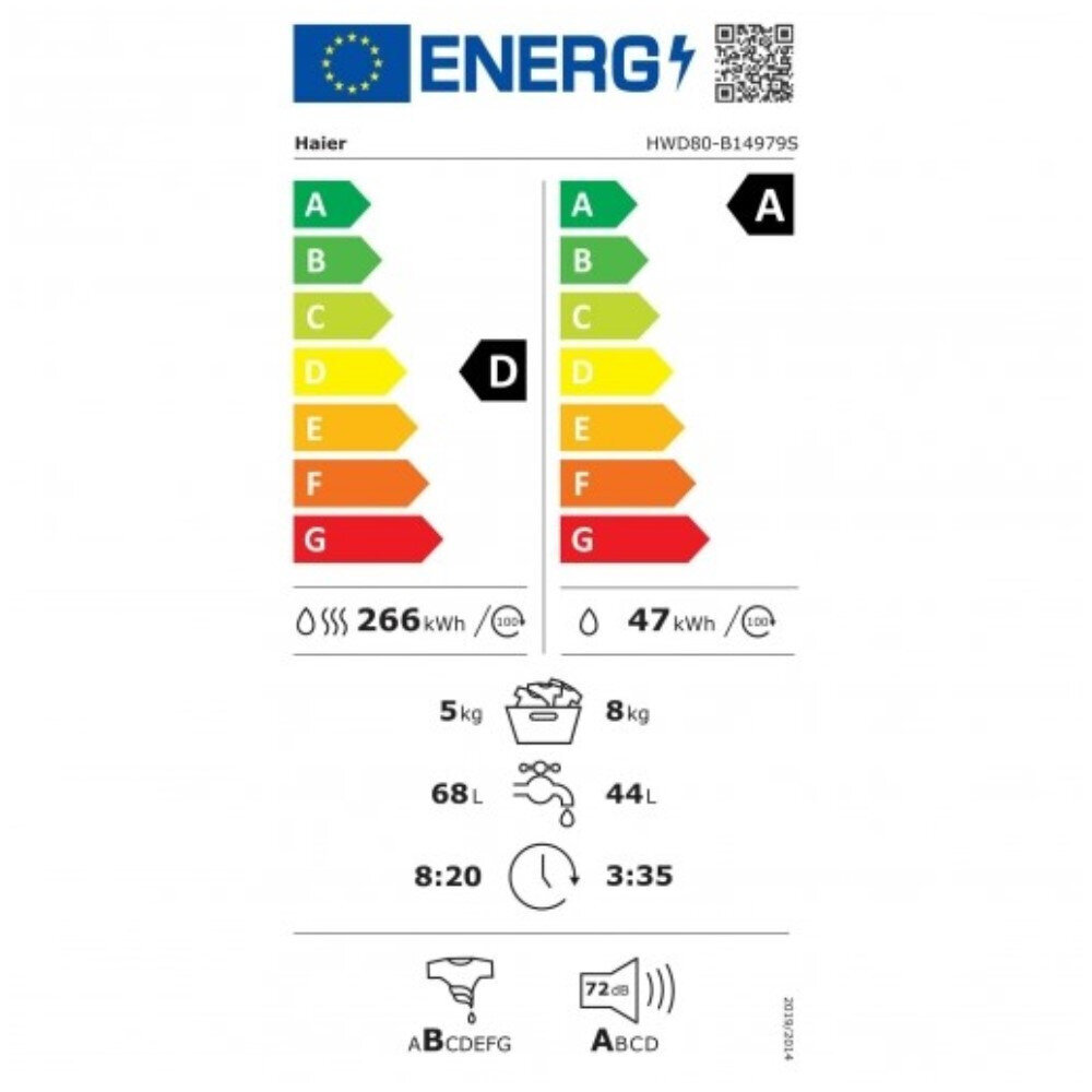 Haier HWD80B14979S цена и информация | Pesumasinad | kaup24.ee