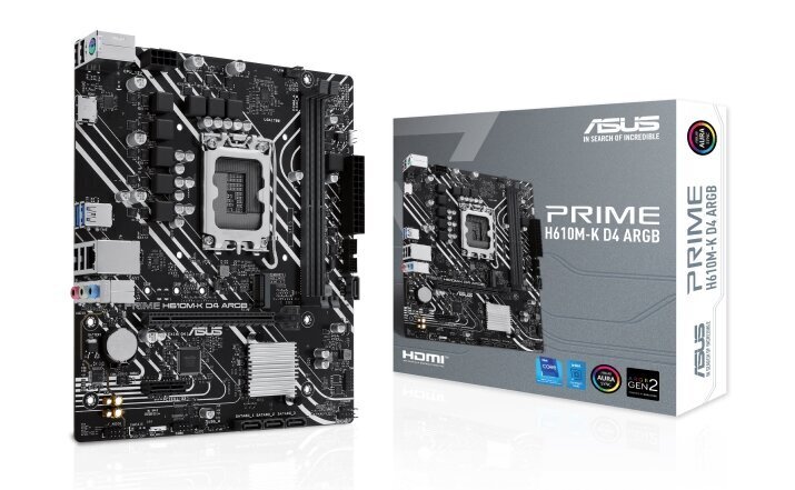 Asus Prime H610M-K D4 ARGB hind ja info | Emaplaadid | kaup24.ee